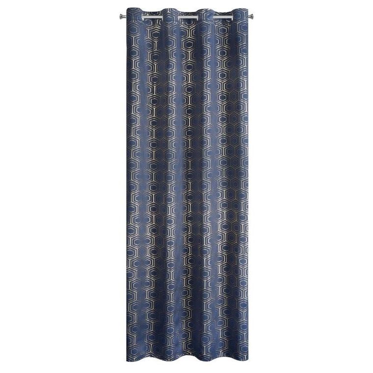 Eurofirany, zasłona zaciemniająca gotowa, Kaja, 135-250 cm, granatowy