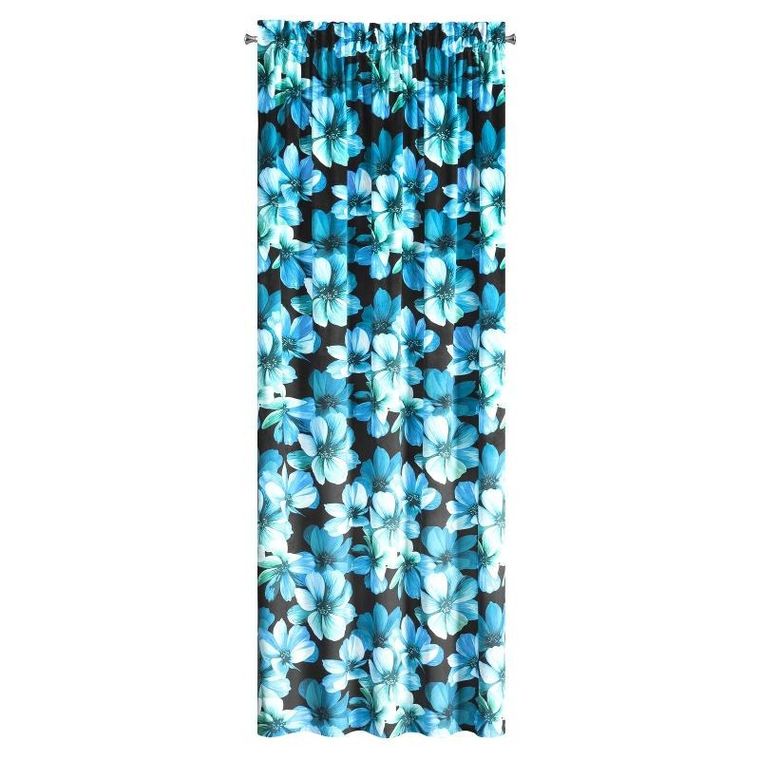 Eurofirany, zasłona zaciemniająca gotowa, Kleo, na taśmie, 140-270 cm, niebieski