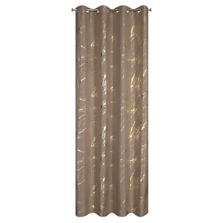 Eurofirany, zasłona zaciemniająca gotowa, Lani, 140-250 cm, brązowy