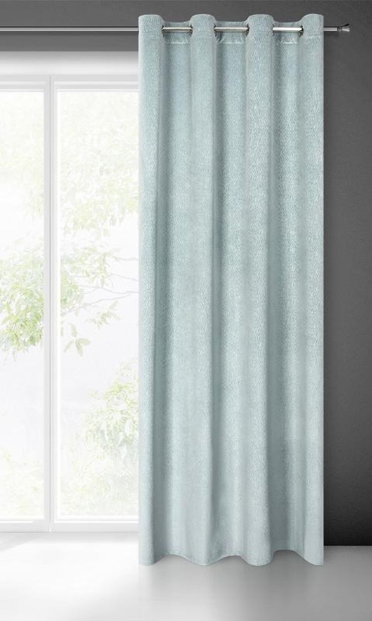 Eurofirany, zasłona zaciemniająca gotowa, Lili, 140-250 cm, niebieski