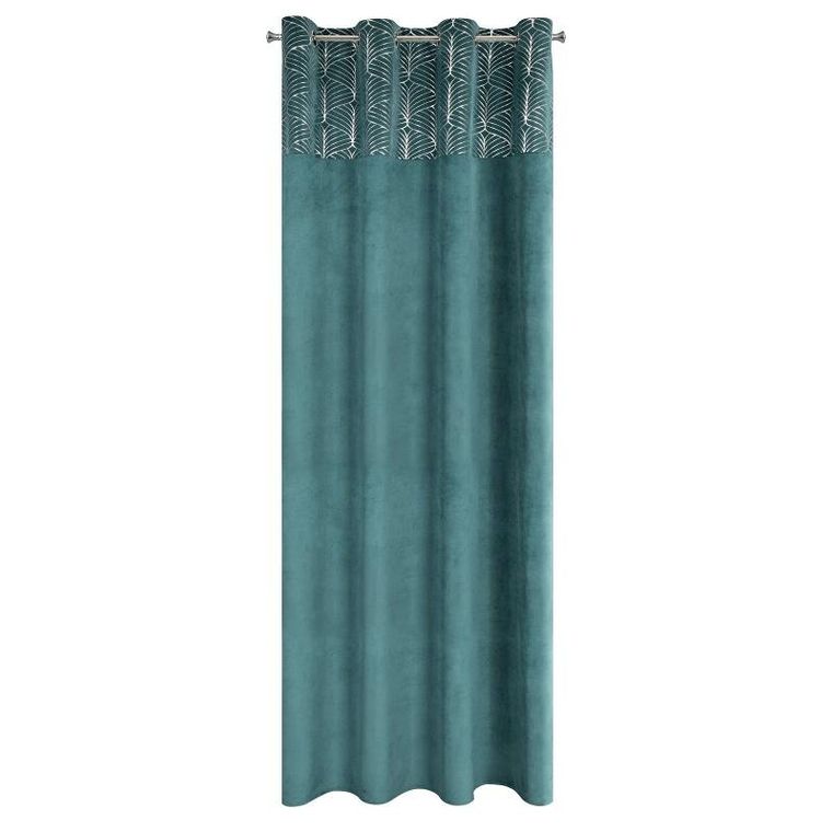Eurofirany, zasłona zaciemniająca gotowa, Lindi, 140-250 cm, turkusowy