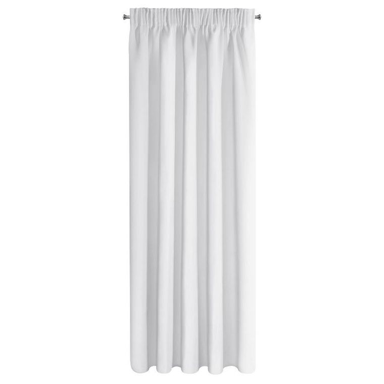 Eurofirany, zasłona zaciemniająca gotowa, Logan na taśmie, 140-270 cm, biały