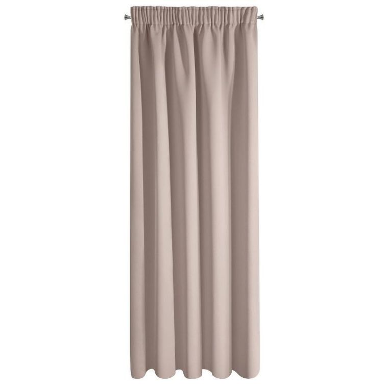 Eurofirany, zasłona zaciemniająca gotowa, Logan, na taśmie, 140-270 cm, pudrowy