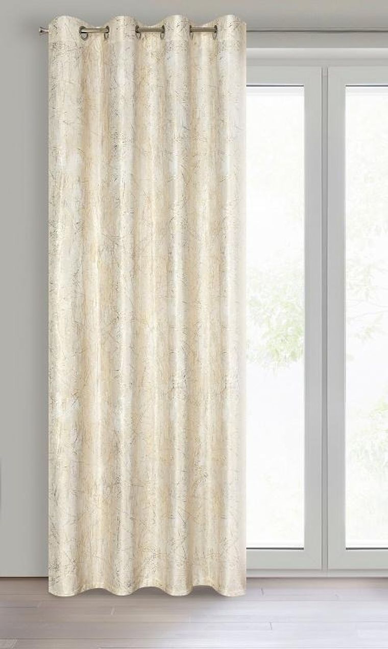 Eurofirany, zasłona zaciemniająca gotowa, Malia, 140-250 cm, kremowy