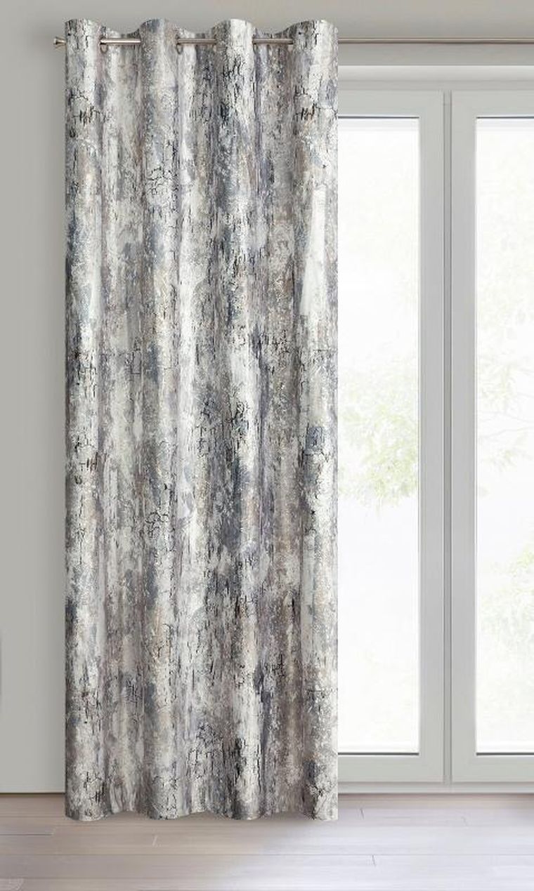 Eurofirany, zasłona zaciemniająca gotowa, Malia, 140-250 cm, stalowy