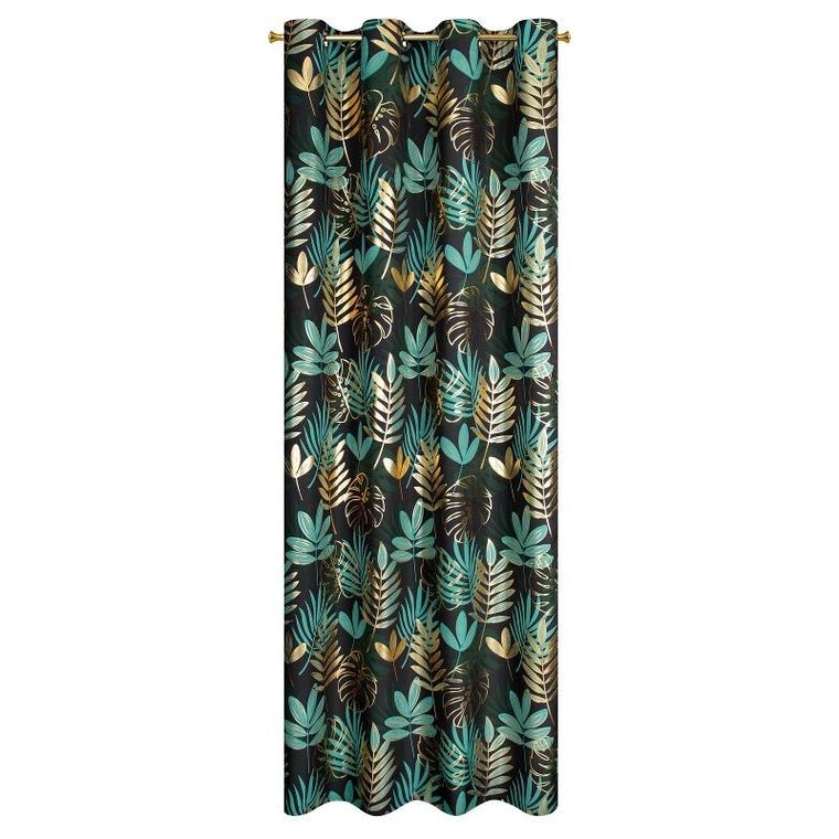 Eurofirany, zasłona zaciemniająca gotowa, Malta, 140-250 cm, ciemnozielony