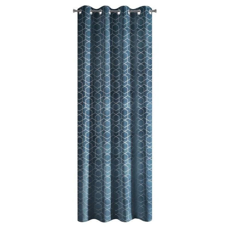 Eurofirany, zasłona zaciemniająca gotowa, Mandi, 135-250 cm, granatowy