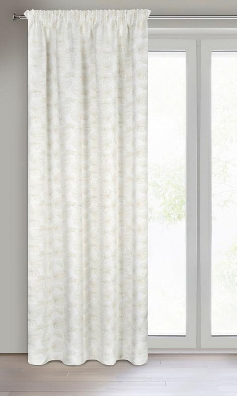 Eurofirany, zasłona zaciemniająca gotowa, Marigold. na taśmie, 140-300 cm, biały