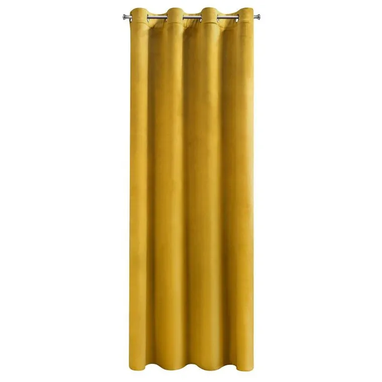 Eurofirany, zasłona zaciemniająca gotowa, Melanie, 140-250 cm, musztardowy