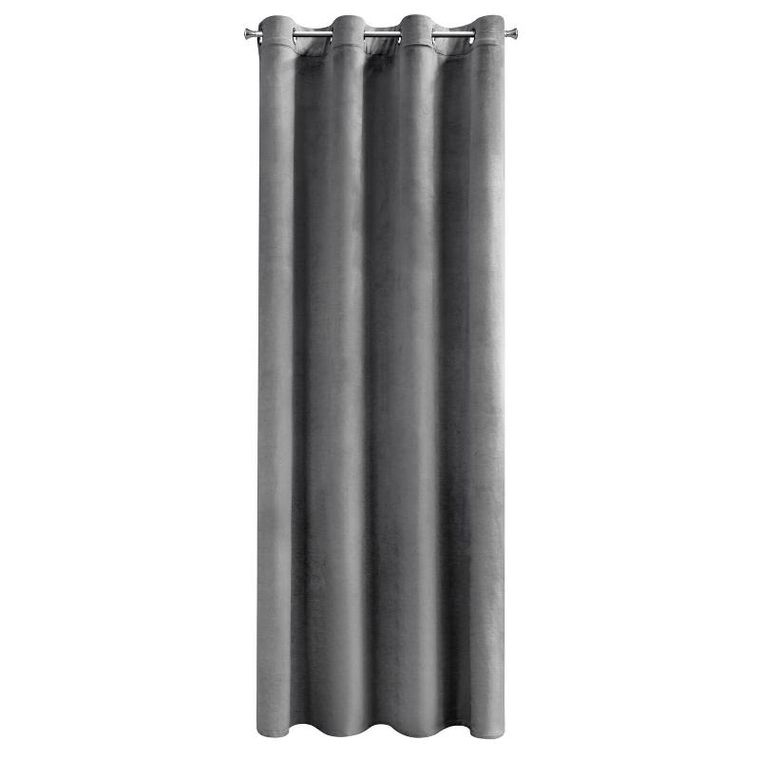 Eurofirany, zasłona zaciemniająca gotowa, Melanie, 140-250 cm, stalowy