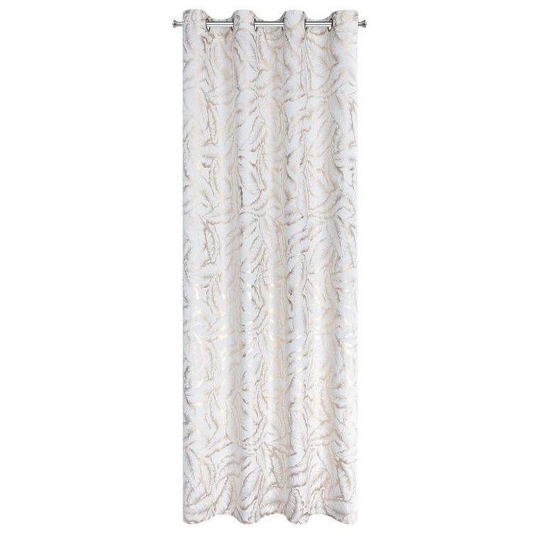 Eurofirany, zasłona zaciemniająca gotowa, Milena, 140-250 cm, biały