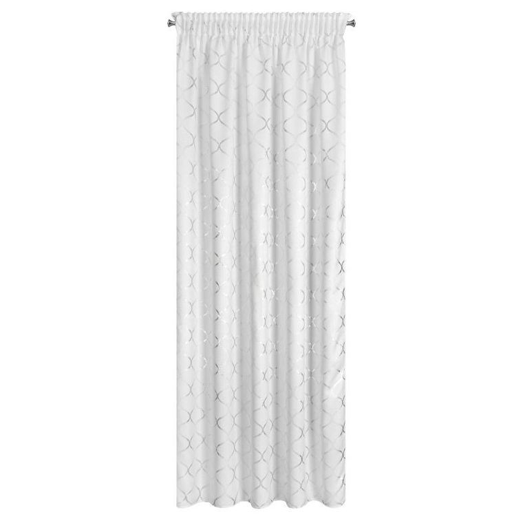 Eurofirany, zasłona zaciemniająca gotowa, Mili, na taśmie, 140-270 cm, biały