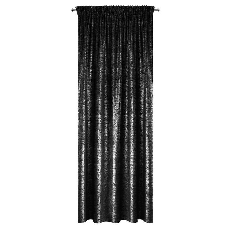 Eurofirany, zasłona zaciemniająca gotowa, na taśmie, Cypr, 140-270 cm, czarny