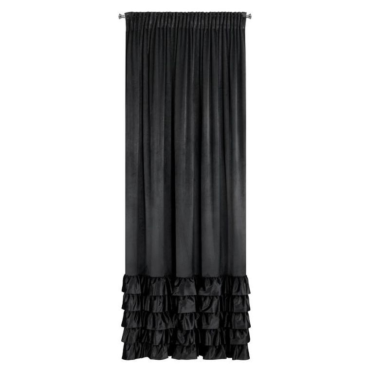 Eurofirany, zasłona zaciemniająca gotowa, na taśmie, Dani, 140-270 cm, czarny