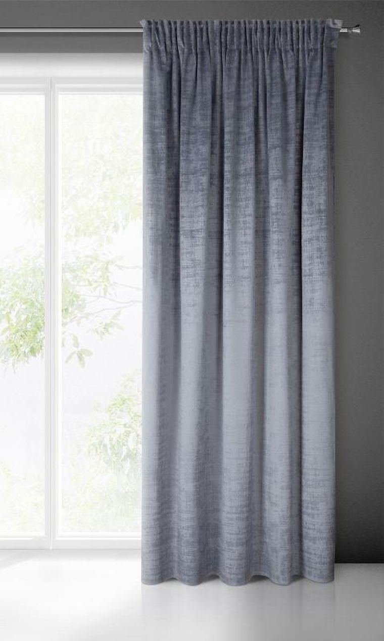 Eurofirany, zasłona zaciemniająca gotowa, na taśmie, Daria, 140-270 cm, stalowy