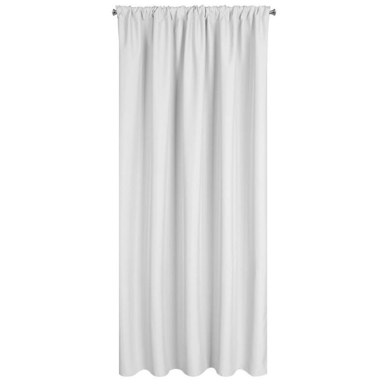 Eurofirany, zasłona zaciemniająca gotowa, na taśmie, Garden, 155-200 cm, biały