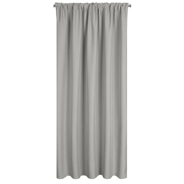 Eurofirany, zasłona zaciemniająca gotowa, na taśmie, Garden, 155-200 cm, szary