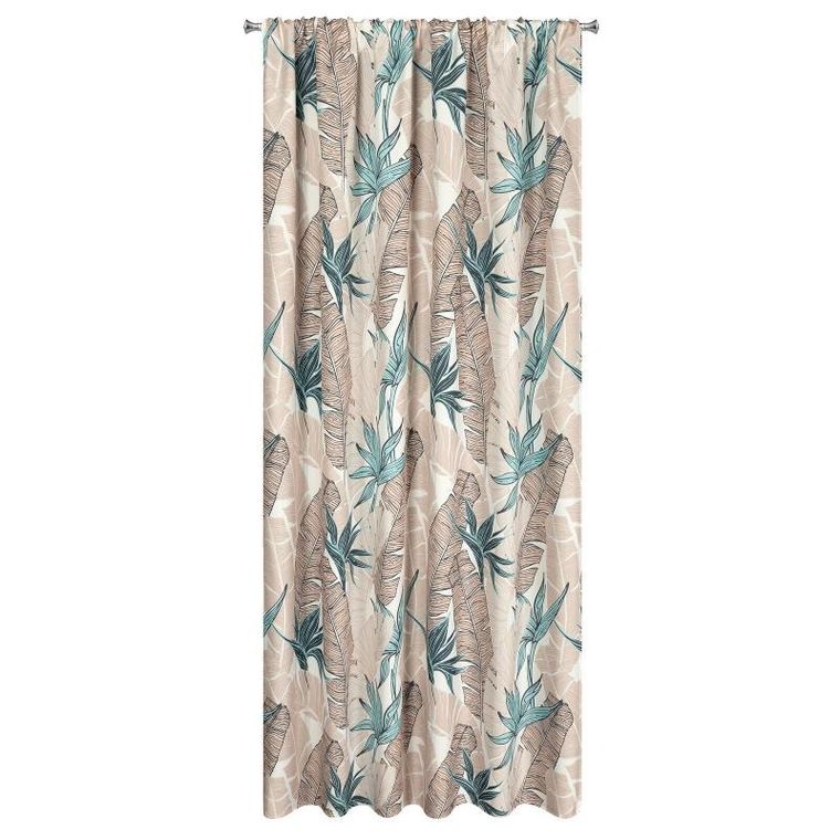 Eurofirany, zasłona zaciemniająca gotowa, na taśmie, garden 8, 155-200 cm, beżowy