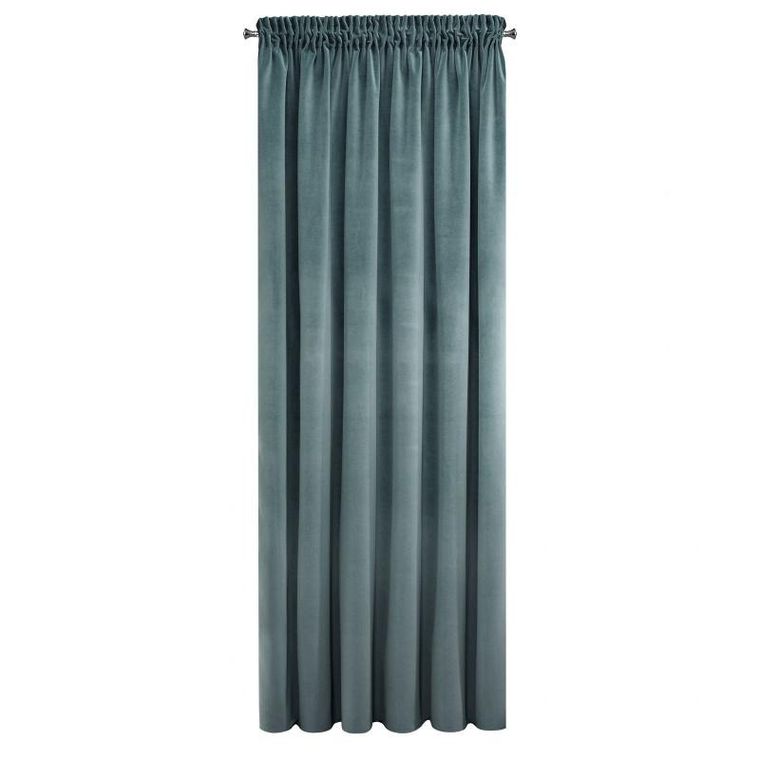 Eurofirany, zasłona zaciemniająca gotowa, na taśmie, Kristi, 140-270 cm, niebieski