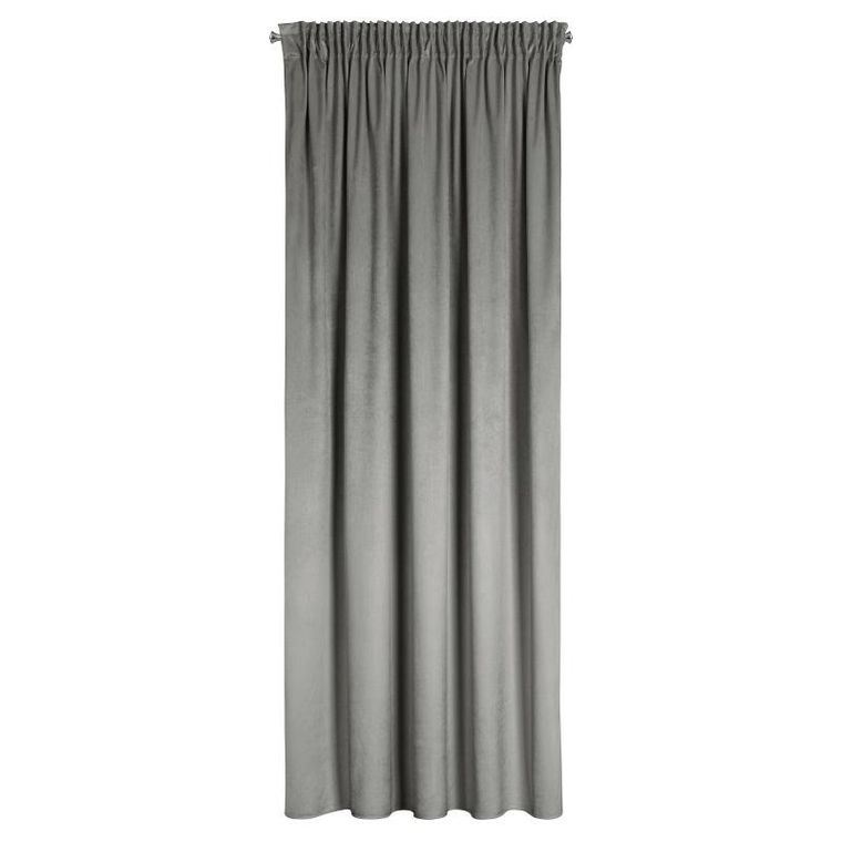 Eurofirany, zasłona zaciemniająca gotowa, na taśmie, Marlen, 140-270 cm, stalowy