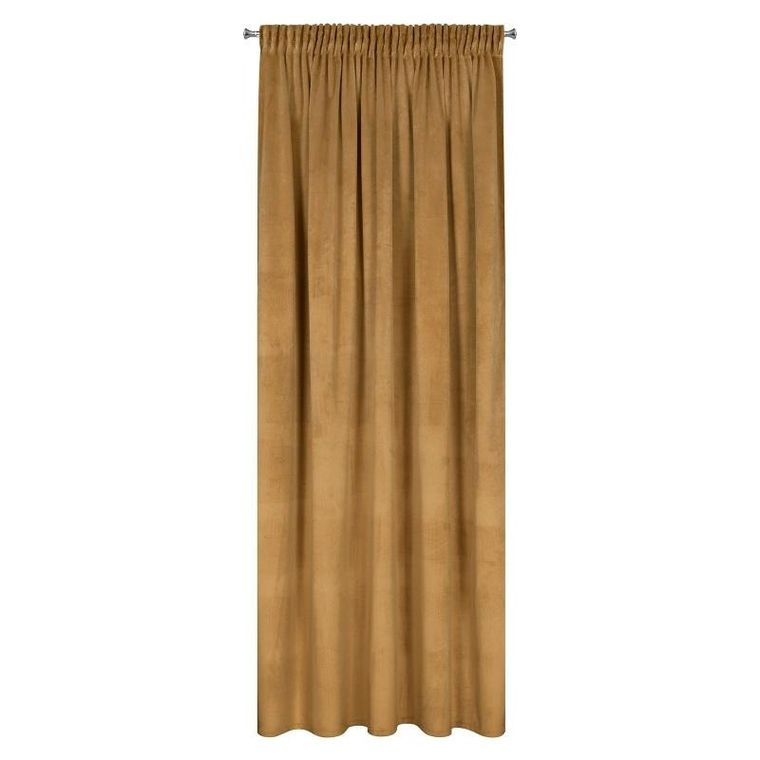 Eurofirany, zasłona zaciemniająca gotowa, na taśmie, Melanie, 140-270 cm, miodowy