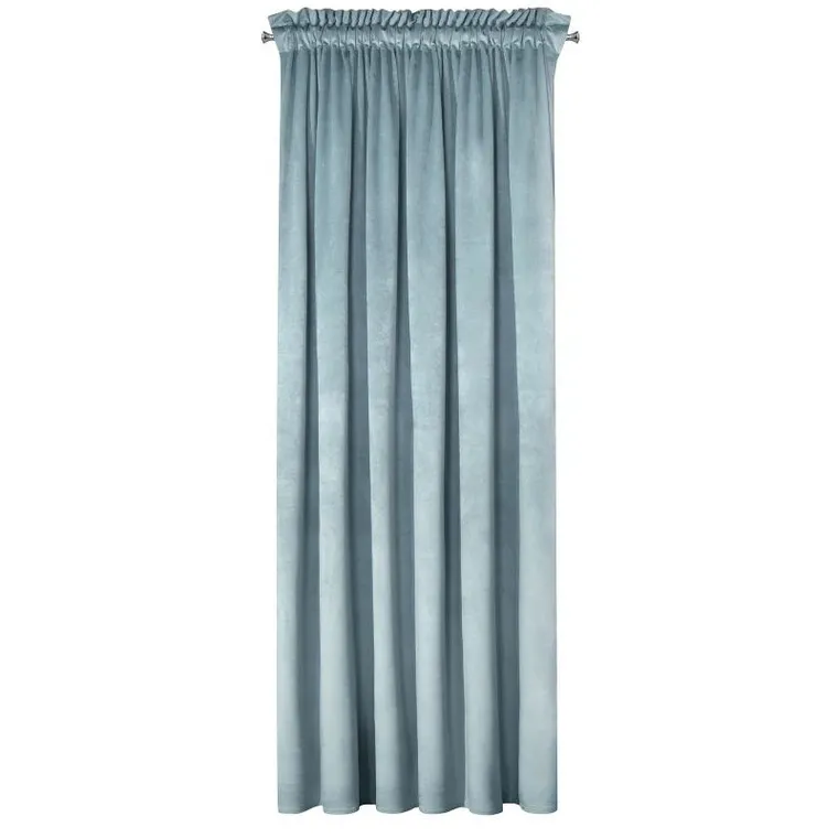 Eurofirany, zasłona zaciemniająca gotowa, na taśmie, Melanie, 140-270 cm, morski