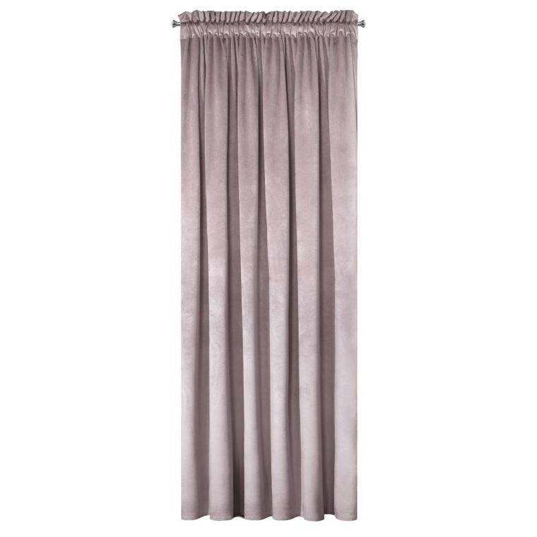 Eurofirany, zasłona zaciemniająca gotowa, na taśmie, Pierre, 140-300 cm, pudrowy