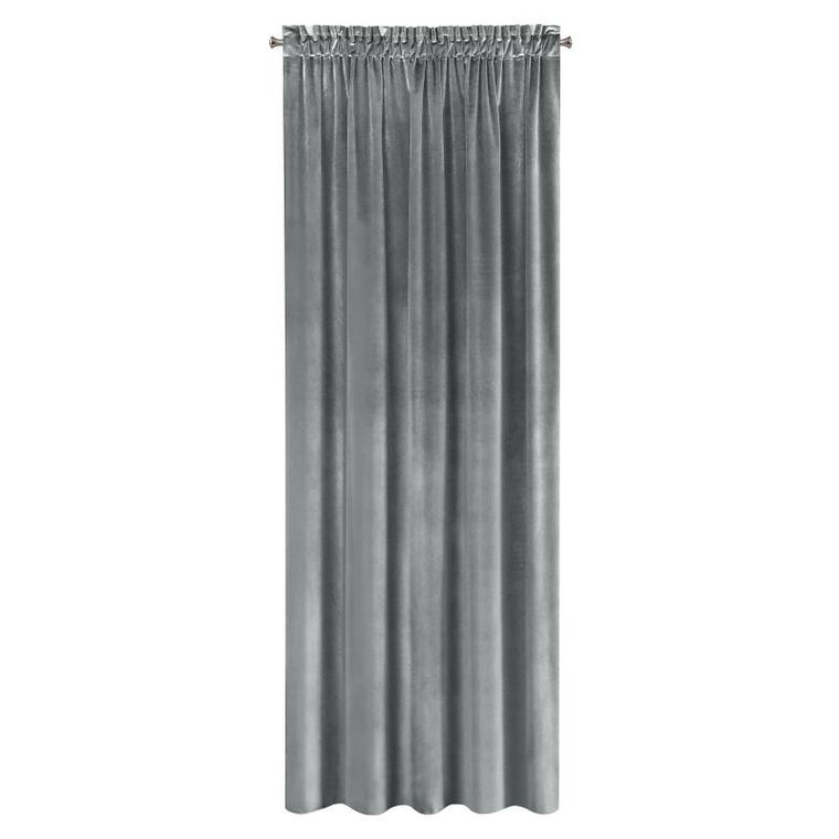 Eurofirany, zasłona zaciemniająca gotowa, na taśmie, Samanta, 140-270 cm, grafitowy