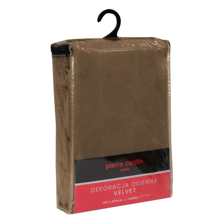 Eurofirany, zasłona zaciemniająca gotowa, na taśmie, Sibel, 140-270 cm, brązowy