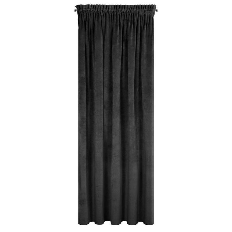 Eurofirany, zasłona zaciemniająca gotowa, na taśmie, Villa, 140-270 cm, czarny