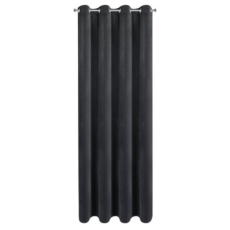 Eurofirany, zasłona zaciemniająca gotowa, Nita, 140-250 cm, czarny