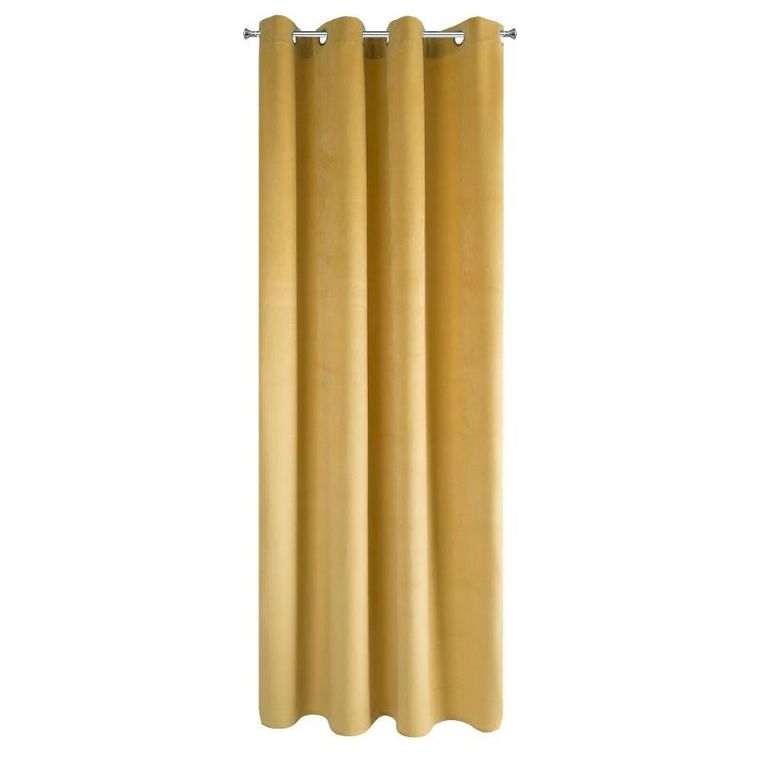 Eurofirany, zasłona zaciemniająca gotowa, Pierre, 140-250 cm, musztardowy