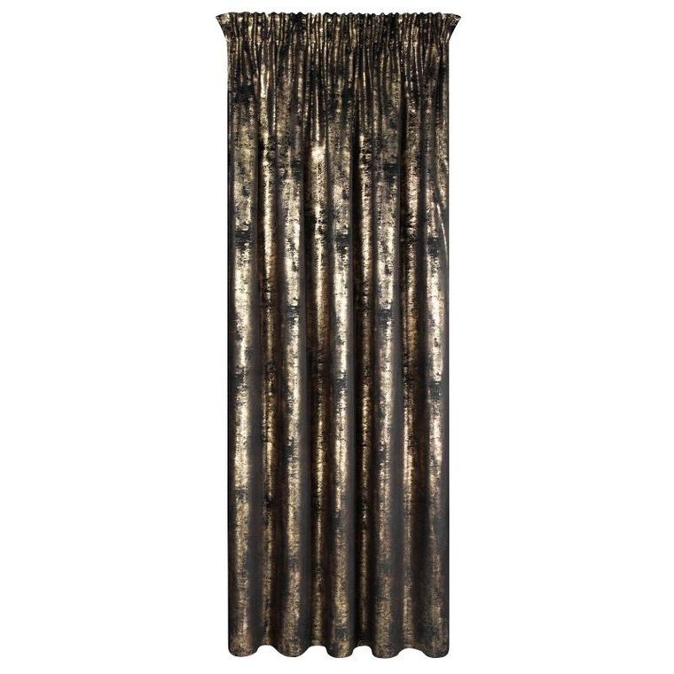 Eurofirany, zasłona zaciemniająca gotowa, Renia, na taśmie, 140-270 cm, czarny