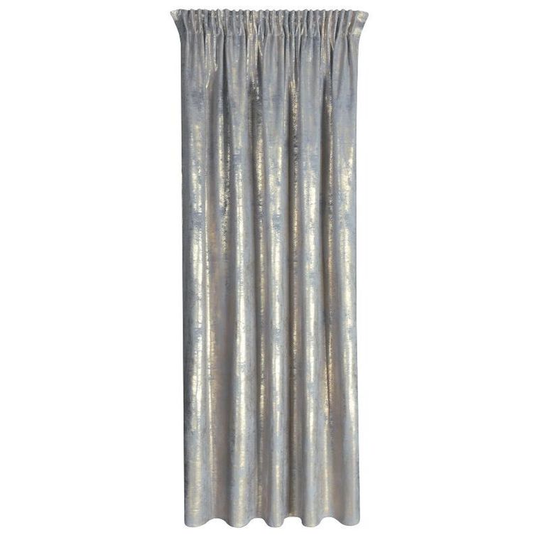 Eurofirany, zasłona zaciemniająca gotowa, Renia, na taśmie, 140-270 cm, srebrny