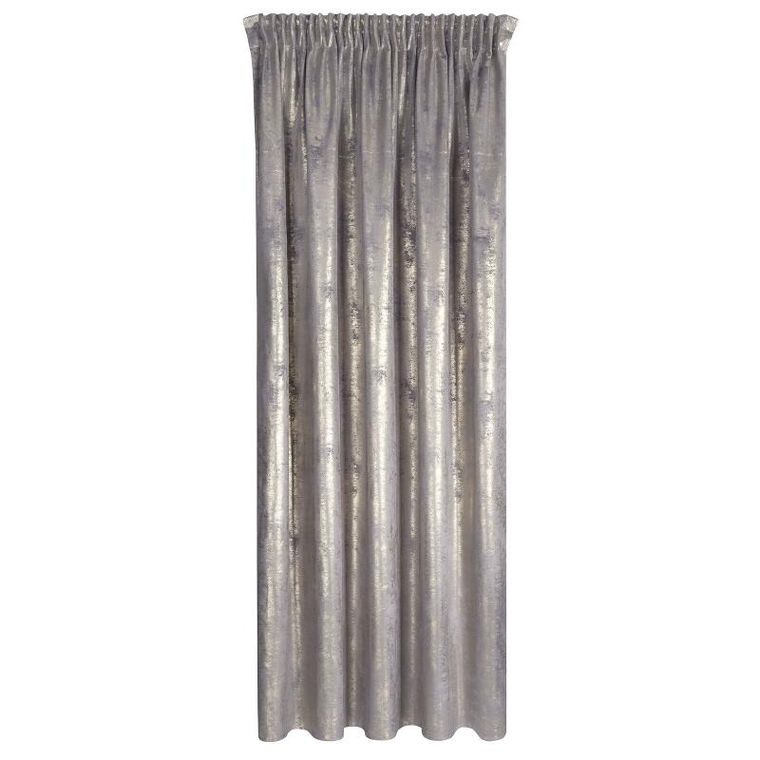 Eurofirany, zasłona zaciemniająca gotowa, Renia, na taśmie, 140-270 cm, stalowy