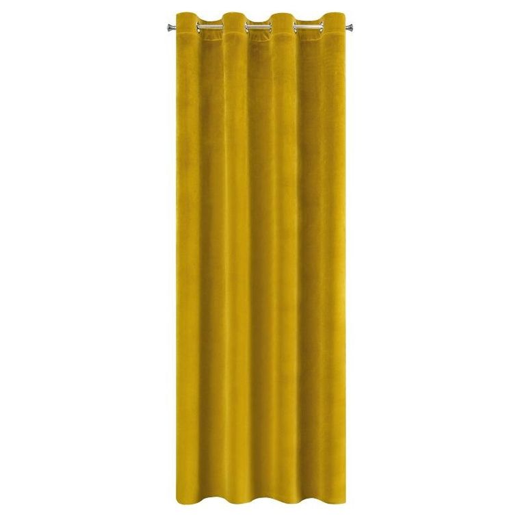 Eurofirany, zasłona zaciemniająca gotowa, Samanta, 140-250 cm, musztardowy
