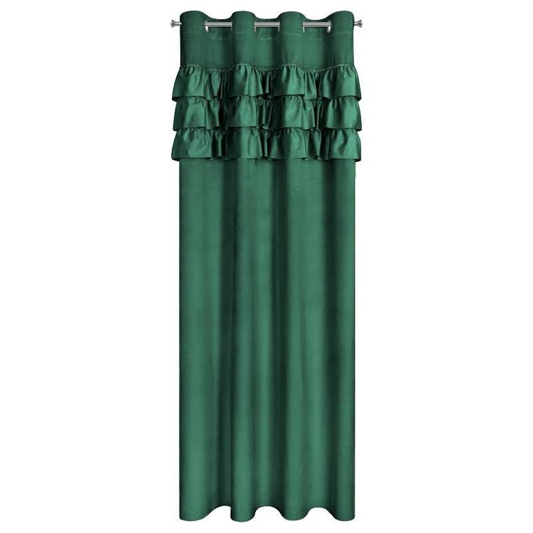 Eurofirany, zasłona zaciemniająca gotowa, Sami, 140-250 cm, ciemnozielony