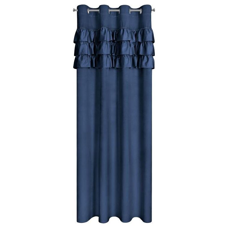 Eurofirany, zasłona zaciemniająca gotowa, Sami, 140-250 cm, granatowy