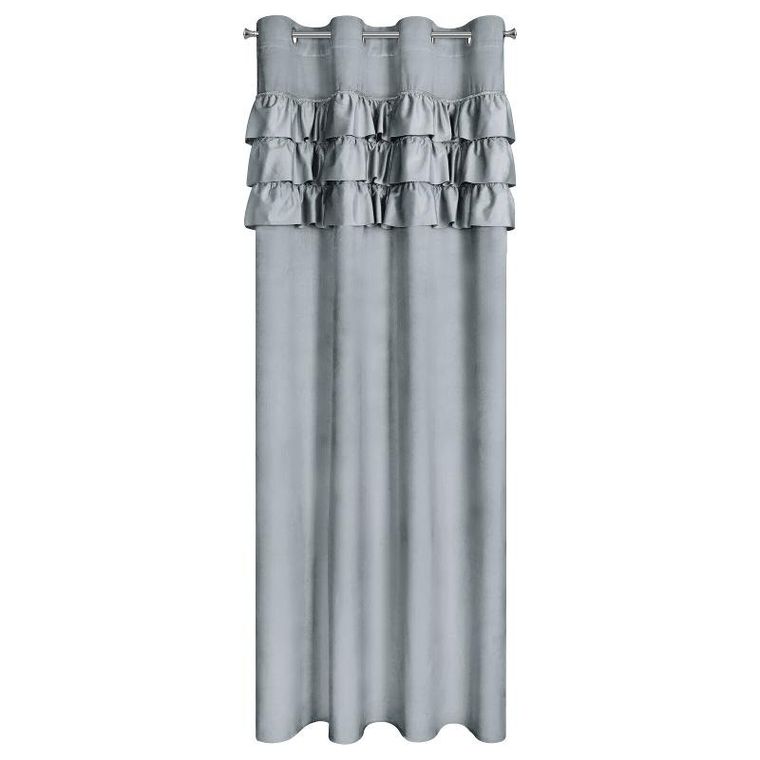 Eurofirany, zasłona zaciemniająca gotowa, Sami, 140-250 cm, srebrny