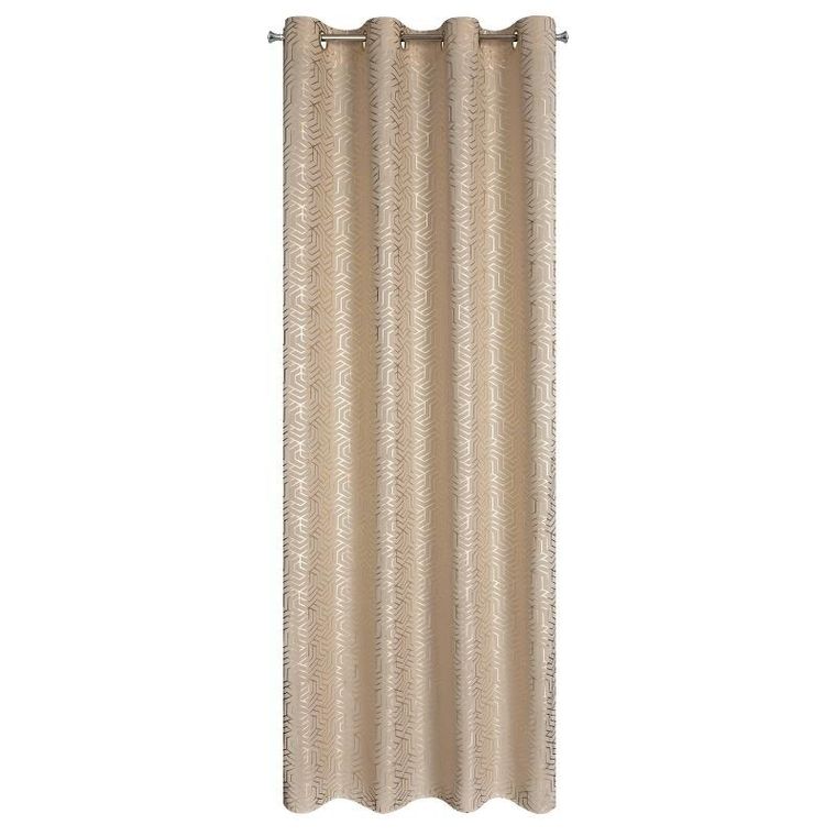 Eurofirany, zasłona zaciemniająca gotowa, Semi, 140-250 cm, beżowy