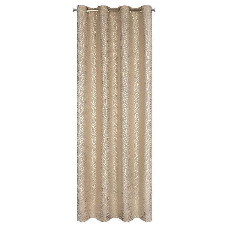 Eurofirany, zasłona zaciemniająca gotowa, Semi, 140-250 cm, ciemnobeżowy