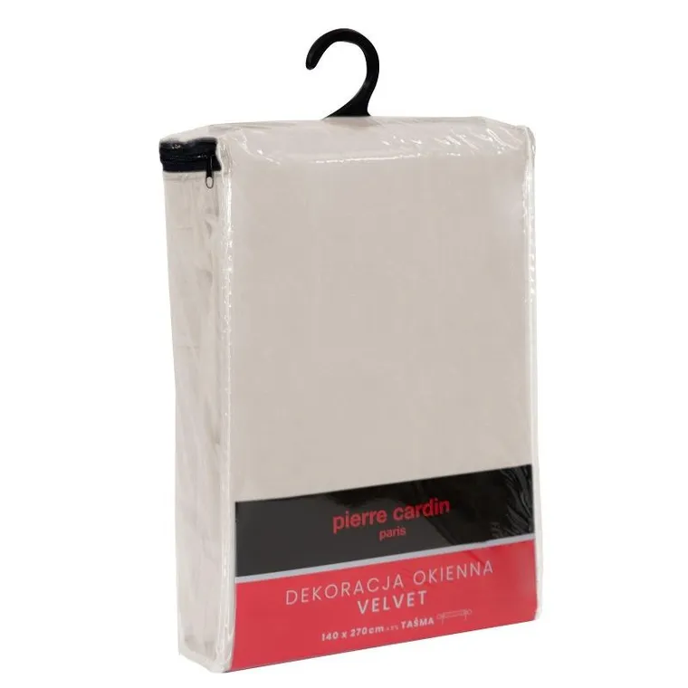 Eurofirany, zasłona zaciemniająca gotowa, Sibel, na taśmie, 140-270 cm, beżowy