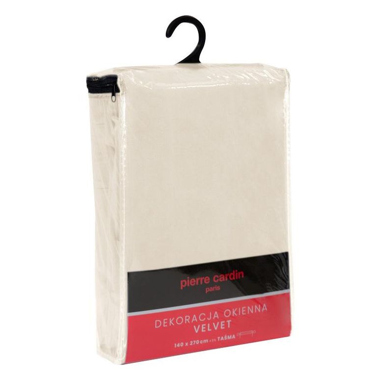 Eurofirany, zasłona zaciemniająca gotowa, Sibel, na taśmie, 140-270 cm, kremowy