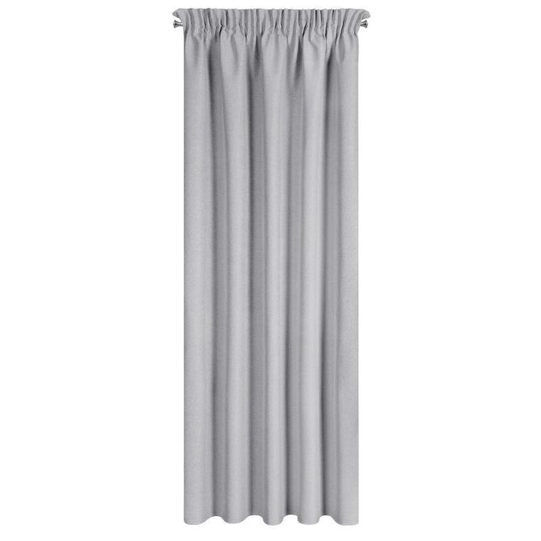 Eurofirany, zasłona zaciemniająca gotowa, Suzan, na taśmie, 135-270 cm, stalowy