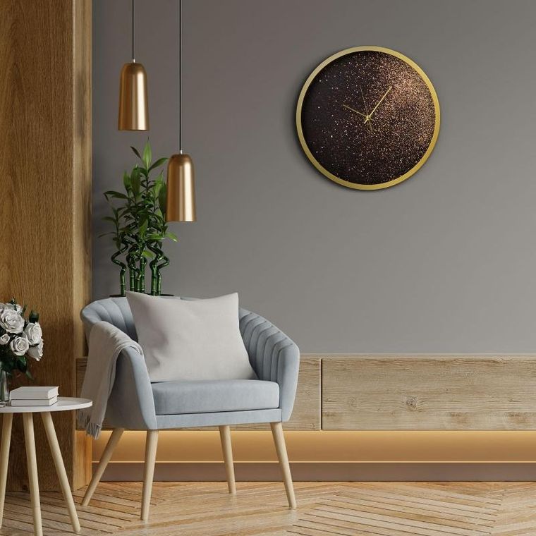 Eurofirany, zegar dekoracyjny, 40-5-40 cm, czarny