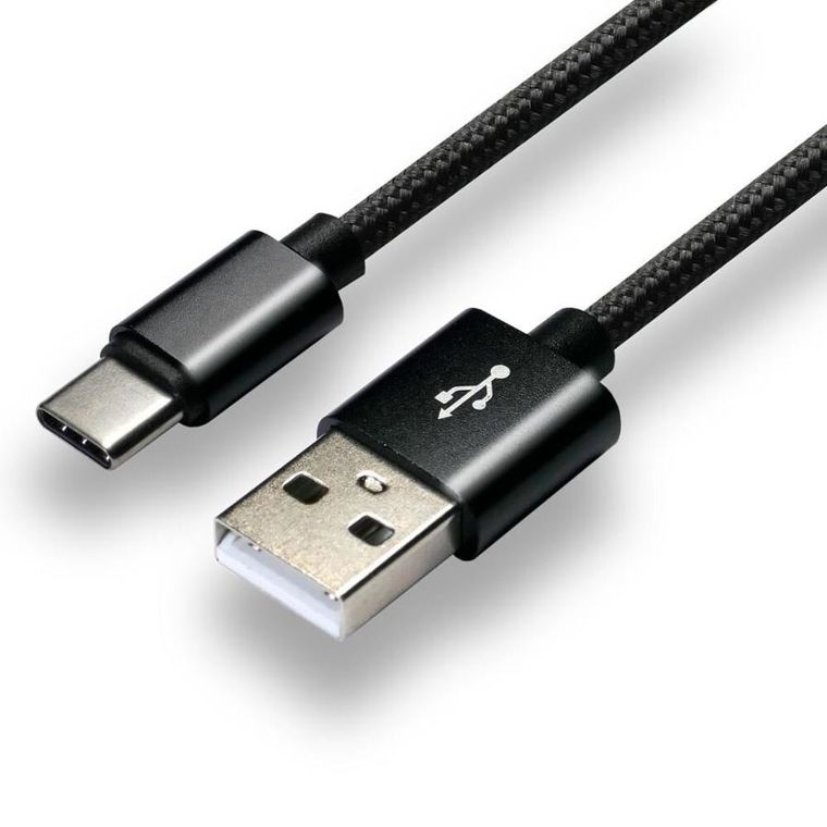 EverActive, kabel zasilający, CBB-1CB, USB, USB typu C, 1M, czarny