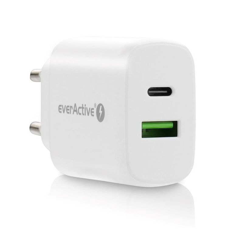 Everactive Ładowarka Sieciowa Z Gniazdem USB Qc3.0 Oraz USB-c Pd Pps 25w Sc-370q