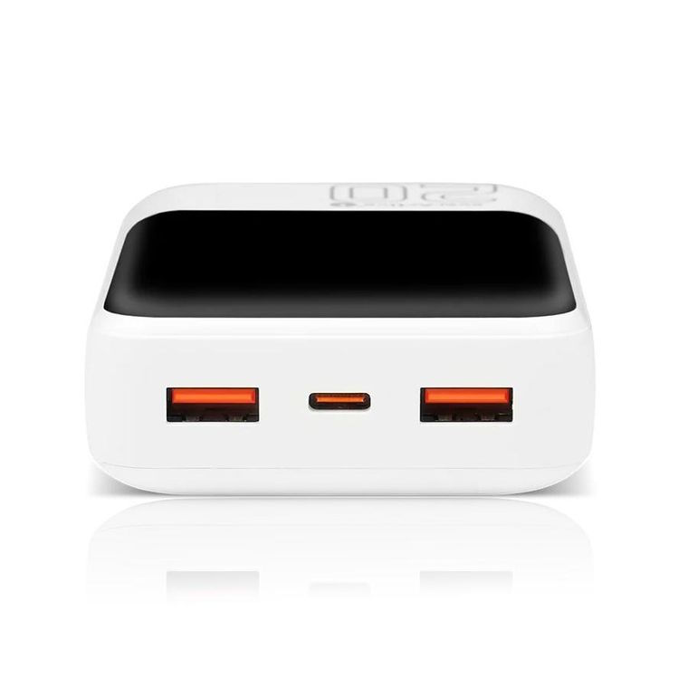 Everactive, powerbank, 20000mAh, 2xUSB, 1xUSB-C 22,5W, QC4+, wyświetlacz LCD, biały, EB-20Q