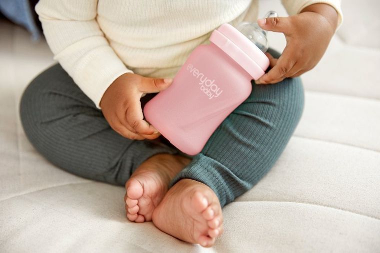 Everyday Baby, butelka szklana, różowa, 2m+, 150 ml