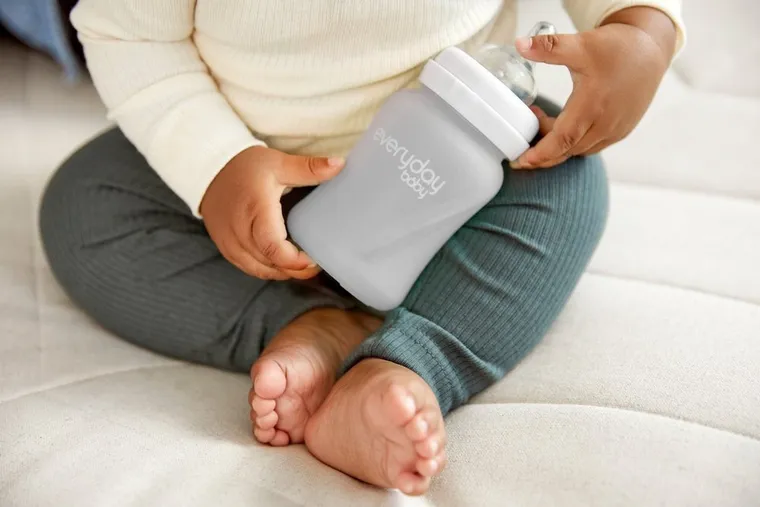 Everyday Baby, butelka szklana, szara, 2m+, 150 ml